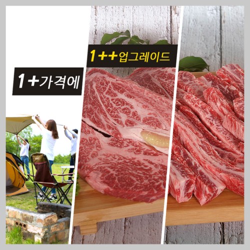 캠핑세트특가 (1++꽃등심200g) + (1++갈비살200g)